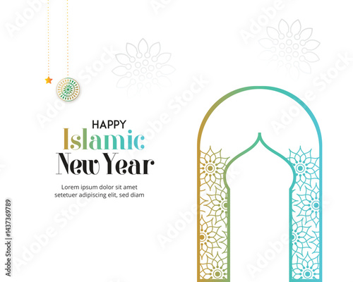 Happy Muharram Islamic New Year Celebration