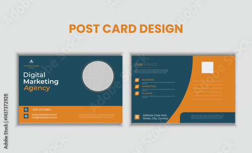 Corporate postcard design template
