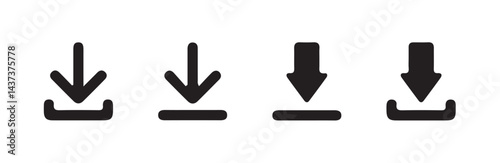 Download and upload icon buttons set. save file icon, import data storage icon button. vector illustration eps 10.