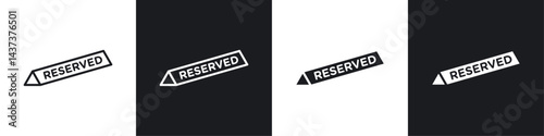 Reserved icon sign and symbol vector design
