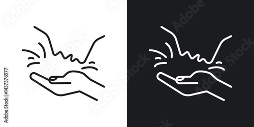 Face washing icon sign and symbol vector design