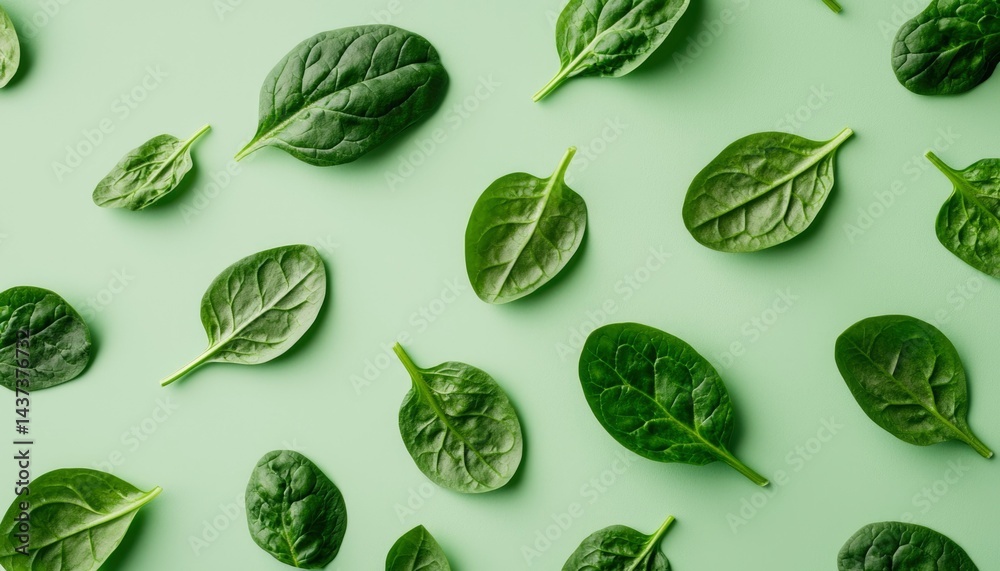 Fresh spinach leaves pattern Fresh spinach leaves pattern