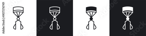 Eyelash curler icon sign and symbol vector design