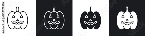 Pumpkin icon sign and symbol vector design