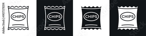 Chips icon sign and symbol vector design