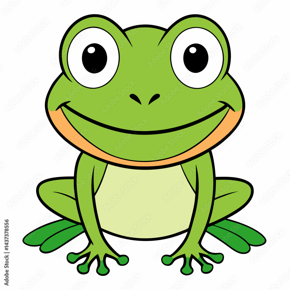 Vector of cartoon frog illustration on white
Vector of cartoon frog illustration on white