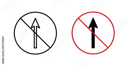 No entry sign and symbol vector design