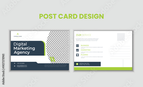 Corporate postcard design template