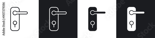 Door handle icon sign and symbol vector design