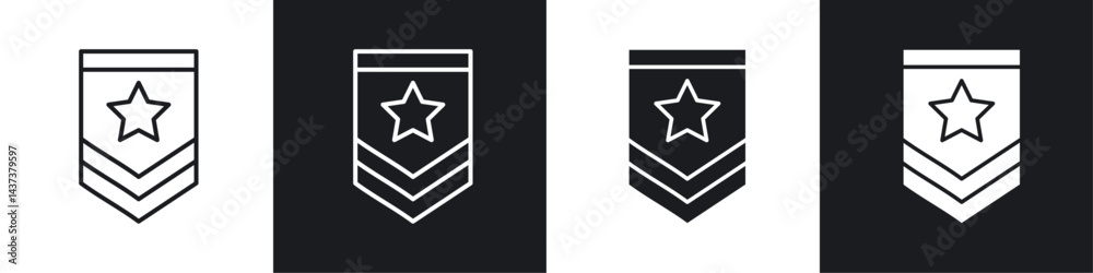 Military rank badge icon sign and symbol vector design Military rank badge icon sign and symbol vector design
