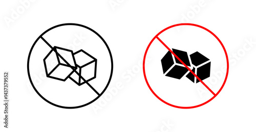Sugar free icon sign and symbol vector design