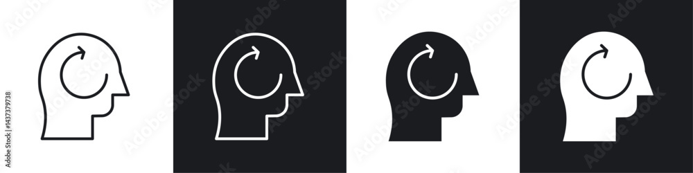 Φωτογραφία Memory recall icon sign and symbol vector design