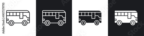 Bus coach icon sign and symbol vector design