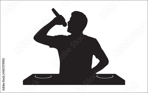 silhouette of a woman meditating music 