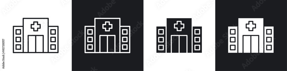 Hospital building icon sign and symbol vector design Hospital building icon sign and symbol vector design