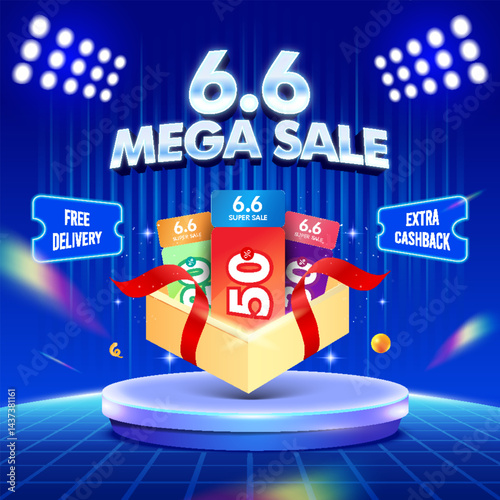 Sale banner template design for social media post