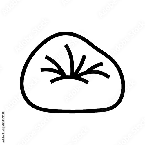 Bean Bag Minimalistic Outline SVG Vector, line art
