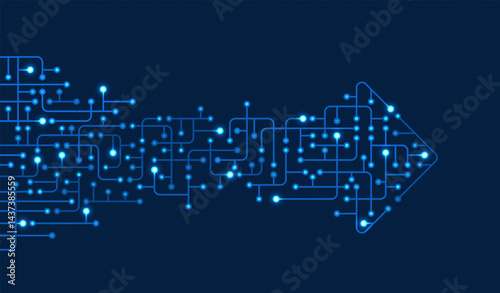 Abstract arrow direction. Technology background. High speed. Hi-tech