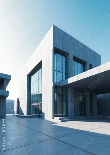 modern office building with windows