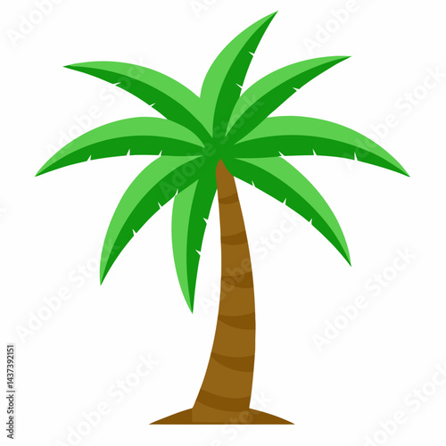 palm tree vector on white background