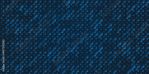 Abstract Digital Illustration Featuring a Pattern of Many Dark Blue, Partial Faded Bubbles of Various Sizes on a Dark Background. Perfect for Futuristic, Scientific or Technological-themed Designs