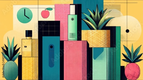 Colorful Zero Waste Packaging Illustration