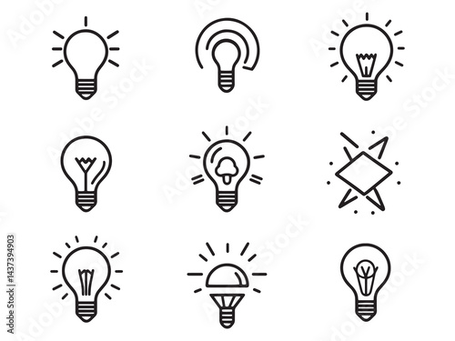 Energy Innovation line art icon modern technology design