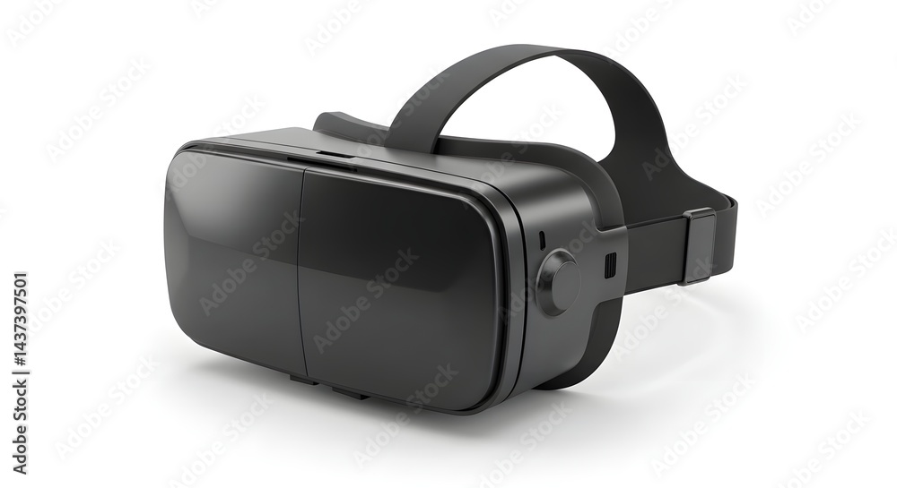 Black virtual reality headset device for immersive gaming and entertainment experience technology design Black virtual reality headset device for immersive gaming and entertainment experience technology design