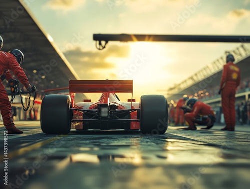Wallpaper Mural a pitstop moment in a Formula 1 race. The car is still Torontodigital.ca