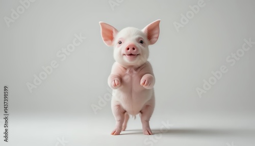 Wallpaper Mural Adorable Miniature Piglet Standing on Hind Legs Torontodigital.ca