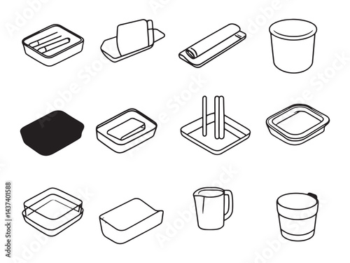 Office Tray art icon professional office supply graphic