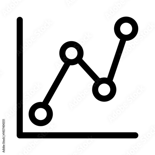 Outline icon of statistical analytics