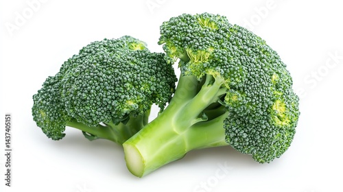 Wallpaper Mural Brocolli in a white background top view Torontodigital.ca