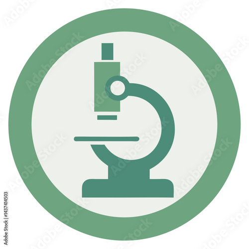 Microscope Icon Vector Illustration For Science And Medical Research Symbol Design