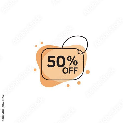 Amazing 50 percent off sale tag design perfect for your promotions grab it now