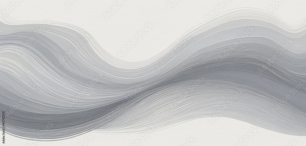 A serene abstract background featuring soft white and gray tones, adorned with flowing wavy lines that create a sense of movement and tranquility. A serene abstract background featuring soft white and gray tones, adorned with flowing wavy lines that create a sense of movement and tranquility.