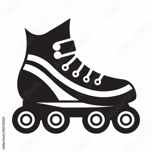 Roller blades vector style illustration.