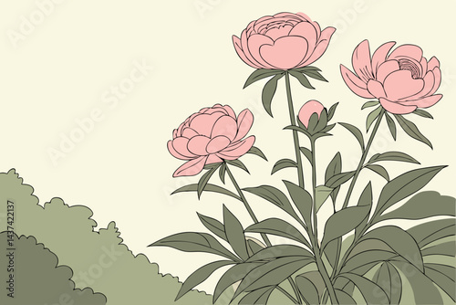 Fresh Morning Bloom Pink Peonies