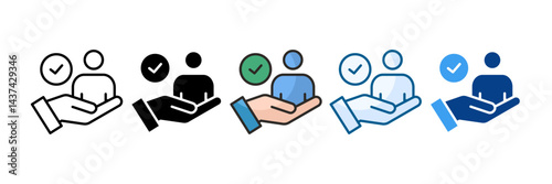 Trustworthiness Icon Set Multiple Style Collection