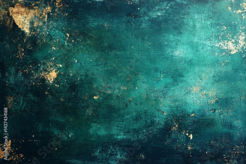 Textured teal and gold background