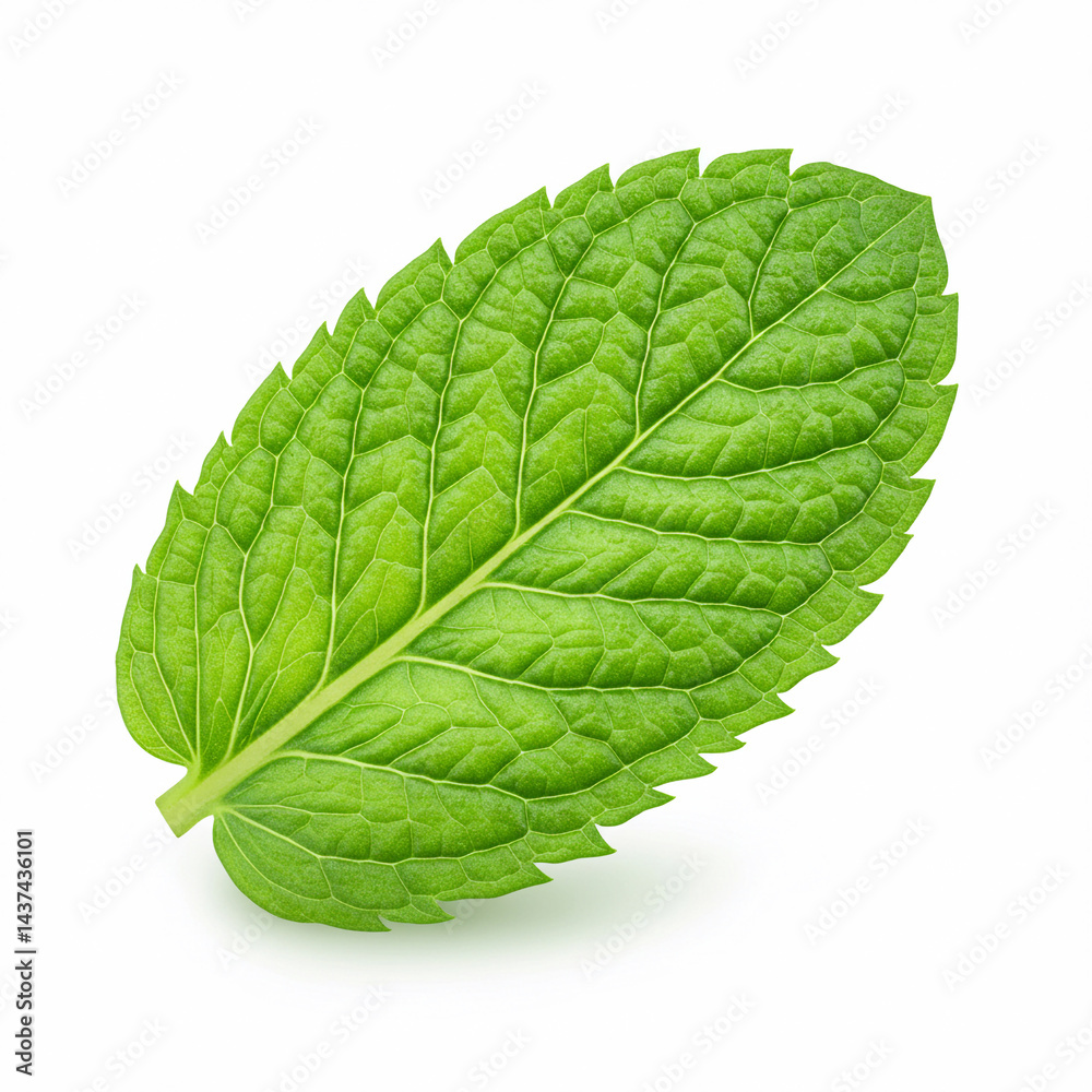 Fototapeta premium green leaf isolated on white background 