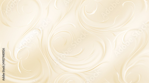 Seamless wallpaper with champagne gold blending into beige, featuring floral flow in an elegant minimalist style.

