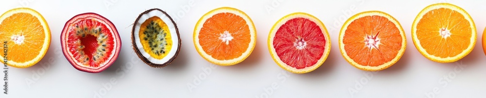Colorful citrus slices Colorful citrus slices