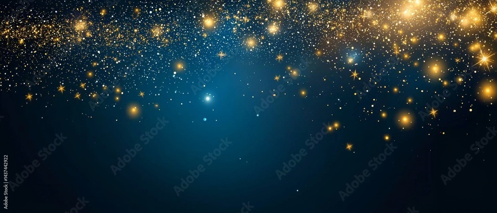 Fototapeta premium Dark blue abstract background featuring starry patterns.
