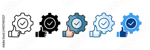 Reliability Icon Set Multiple Style Collection