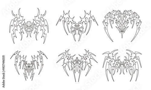 Y2K Tribal Tatto Futuristic Style