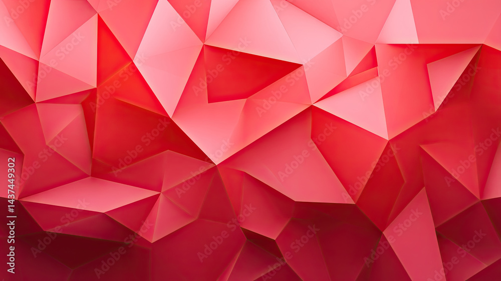 Abstract low poly red gradient background with sharp and dynamic shapes Abstract low poly red gradient background with sharp and dynamic shapes