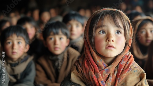 Attentive children in a classroom