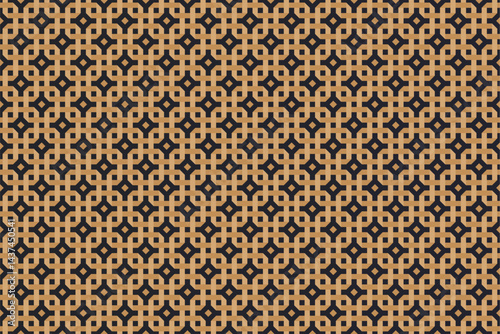 luxury batik pattern in Warm Brown and Black