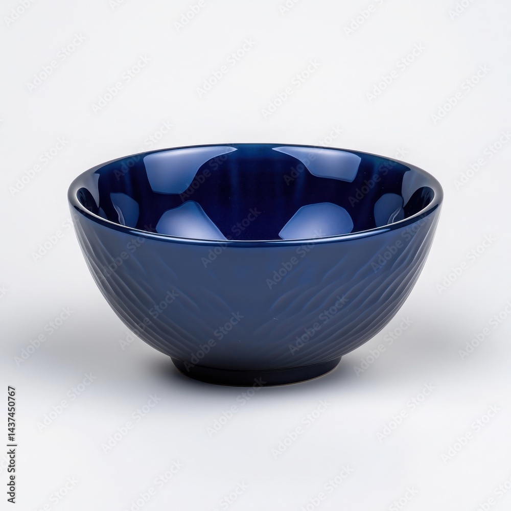 A smooth, elegant navy blue bowl perfect for serving various dishes elegantly.